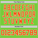 Custom Neon Green Orange-White Authentic Basketball Jersey