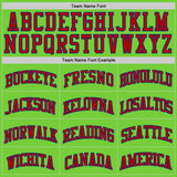 Custom Neon Green Red-Royal Authentic Basketball Jersey