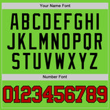 Custom Neon Green Red-Black Authentic Basketball Jersey