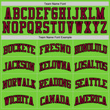 Custom Neon Green Maroon-Black Authentic Basketball Jersey