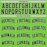 Custom Neon Green Black-White Authentic Basketball Jersey