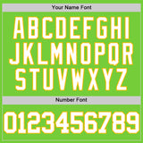 Custom Neon Green White-Gold Authentic Basketball Jersey