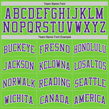 Custom Neon Green Purple-White Authentic Basketball Jersey