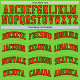 Custom Neon Green Orange-Black Authentic Basketball Jersey