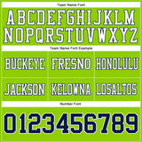 Custom Neon Green Navy-White Mesh Authentic Football Jersey