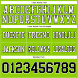 Custom Neon Green Black-White Mesh Authentic Football Jersey