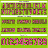 Custom Neon Green Pink-Black Mesh Authentic Football Jersey
