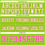 Custom Neon Green Pink-White Mesh Authentic Football Jersey