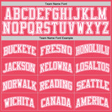 Custom Neon Pink White Authentic Basketball Jersey