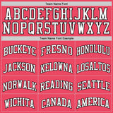 Custom Neon Pink White-Black Authentic Basketball Jersey