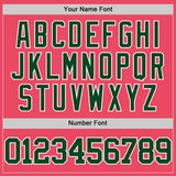 Custom Neon Pink Green-White Authentic Basketball Jersey