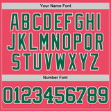 Custom Neon Pink Kelly Green-White Authentic Basketball Jersey