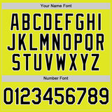 Custom Neon Yellow Black-White Authentic Baseball Jersey