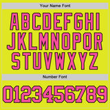 Custom Neon Yellow Pink-Black Authentic Basketball Jersey