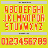 Custom Neon Yellow Orange-White Authentic Basketball Jersey