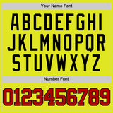 Custom Neon Yellow Red-Black Authentic Basketball Jersey