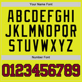 Custom Neon Yellow Maroon-Black Authentic Basketball Jersey