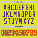 Custom Neon Yellow Orange-Purple Authentic Basketball Jersey