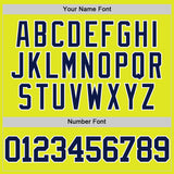 Custom Neon Yellow Navy-White Authentic Basketball Jersey