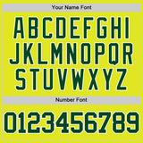 Custom Neon Yellow Green-White Authentic Basketball Jersey