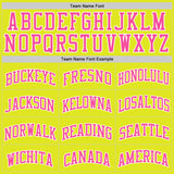 Custom Neon Yellow Pink-White Authentic Basketball Jersey
