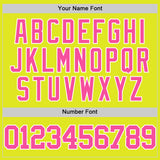 Custom Neon Yellow Pink-White Authentic Basketball Jersey