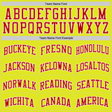 Custom Neon Yellow Red-White Authentic Basketball Jersey