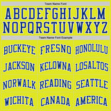 Custom Neon Yellow Royal-White Authentic Basketball Jersey
