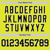 Custom Neon Yellow Black-White Authentic Basketball Jersey