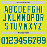 Custom Neon Yellow Kelly Green-White Authentic Basketball Jersey