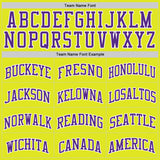 Custom Neon Yellow Purple-White Authentic Basketball Jersey