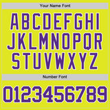 Custom Neon Yellow Purple-White Authentic Basketball Jersey