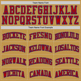 Custom Old Gold Red-Royal Authentic Basketball Jersey