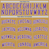 Custom Old Gold Purple-White Authentic Basketball Jersey