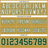 Custom Old Gold Green-White Mesh Authentic Football Jersey