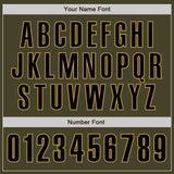 Custom Olive Black-Old Gold Authentic Salute To Service Baseball Jersey