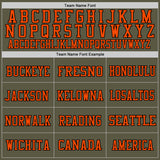 Custom Olive Orange-Black Mesh Authentic Throwback Salute To Service Football Jersey