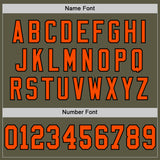 Custom Olive Orange-Black Mesh Authentic Throwback Salute To Service Football Jersey