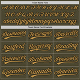 Custom Olive Old Gold-Black Authentic Throwback Salute To Service Baseball Jersey