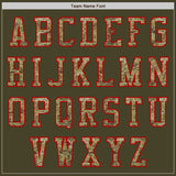 Custom Olive Camo-Red Authentic Salute To Service Baseball Jersey