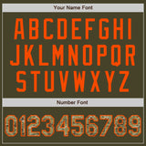 Custom Olive Camo-Orange Authentic Salute To Service Baseball Jersey