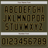 Custom Olive Black-Old Gold Authentic Salute To Service Baseball Jersey