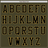 Custom Olive Black-Old Gold Authentic Salute To Service Baseball Jersey