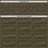 Custom Olive Navy-Old Gold Authentic Throwback Salute To Service Basketball Jersey