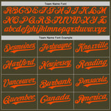 Custom Olive Orange Authentic Salute To Service Baseball Jersey