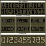 Custom Olive Camo-Black Mesh Authentic Salute To Service Football Jersey