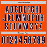 Custom Orange Navy-White Authentic Baseball Jersey