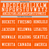 Custom Orange White Mesh Authentic Throwback Football Jersey