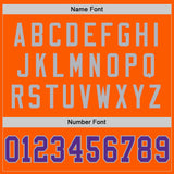 Custom Orange Purple-Gray Mesh Authentic Throwback Football Jersey