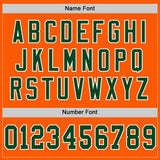 Custom Orange Green-White Mesh Authentic Throwback Football Jersey